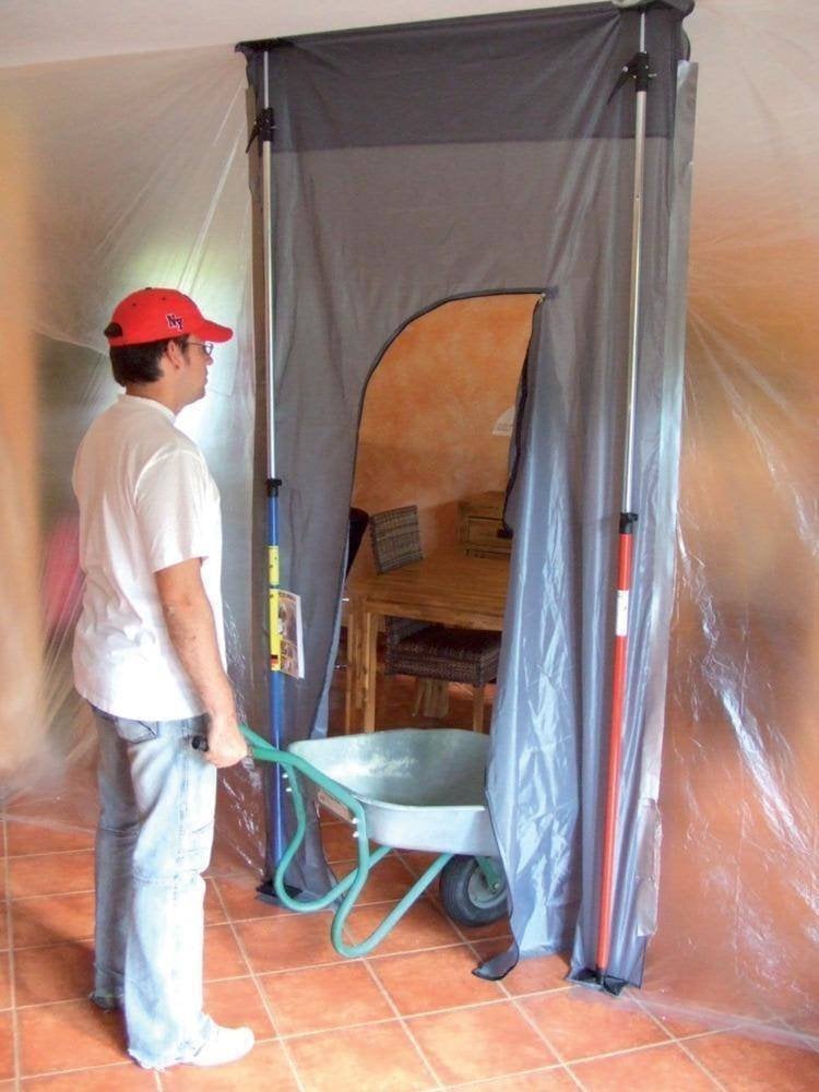 Dust protection door / wall 310x130cm Velcro fastener