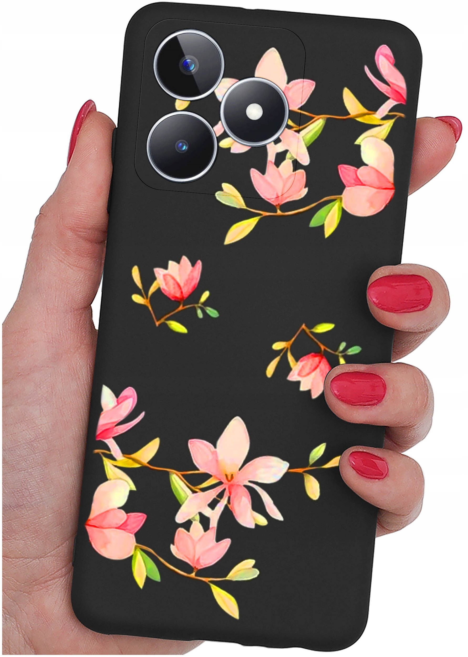 ETUI do Realme C51| C53 WZORY |SILIKONOWE MATT CASE + SZKŁO 9H