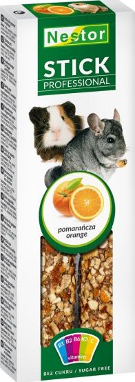 Nestor Kolba premium dla królika gryzoni 2 szt Pomarańcza uniwersalny