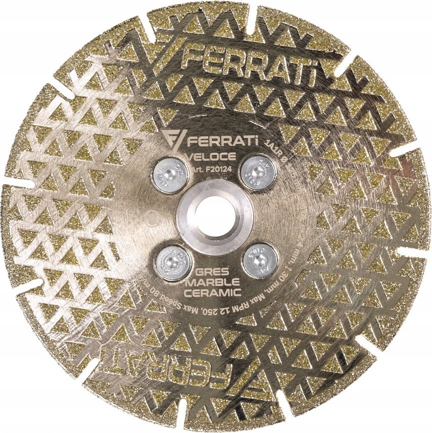 Tarcza diamentowa Ferrati Veloce 125mm M14F do cięcia ceramiki kamienia