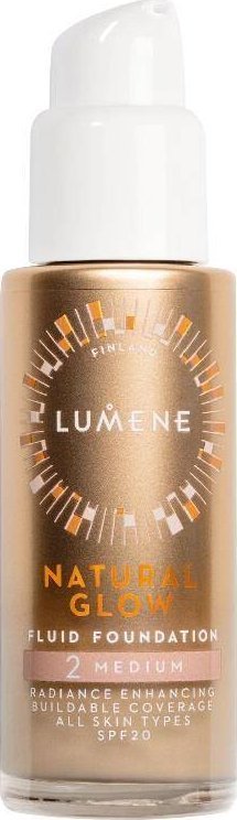 Lumene Natural Glow Fluid Foundation SPF20 2 Medium 30ml