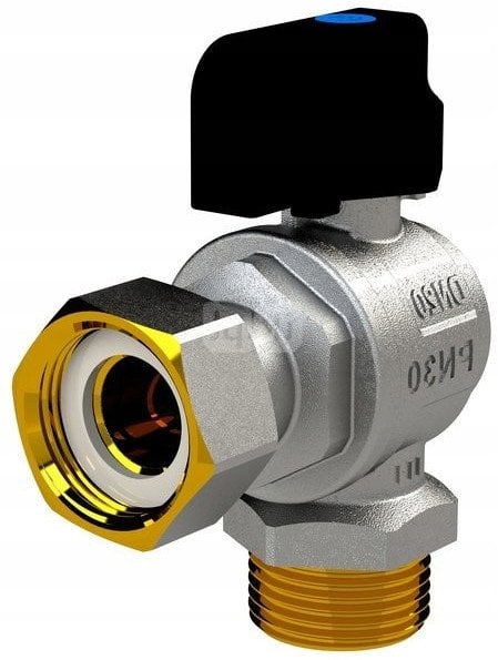 SENA VA30 Zawór kulowy kątowy do kotłów 1/2 GZ x 1/2 RN pokr. motylk.