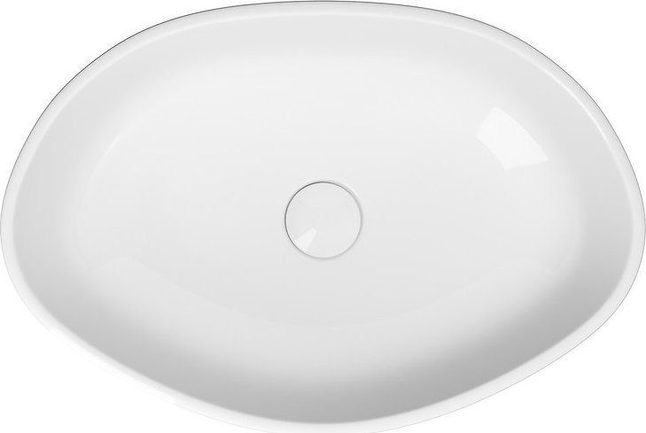 Umywalka Cersanit nablatowa City 50 owalna z korkiem ceramicznym (K35-046-ECO)