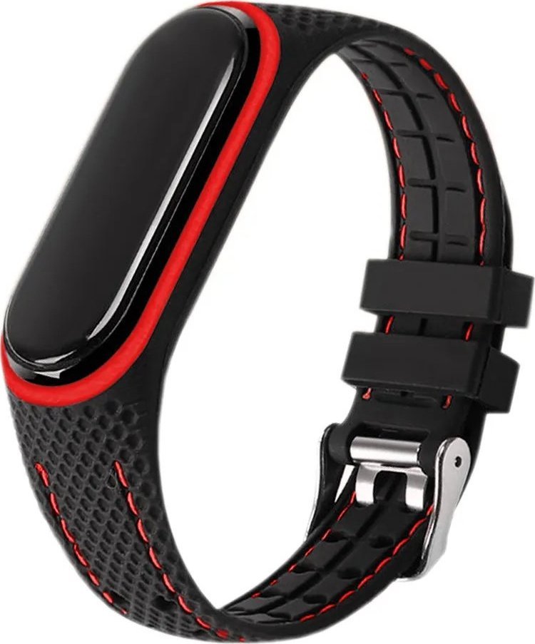 Braders Pasek Lifestyle Braders do Xiaomi Mi Band 5 / 6 czarno-czerwony