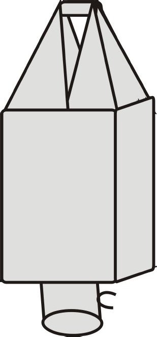 IZOMER Worek BIG BAG 2. 1 uchwyt, wym. 625x625x1200mm - KOMPLET 20 szt.