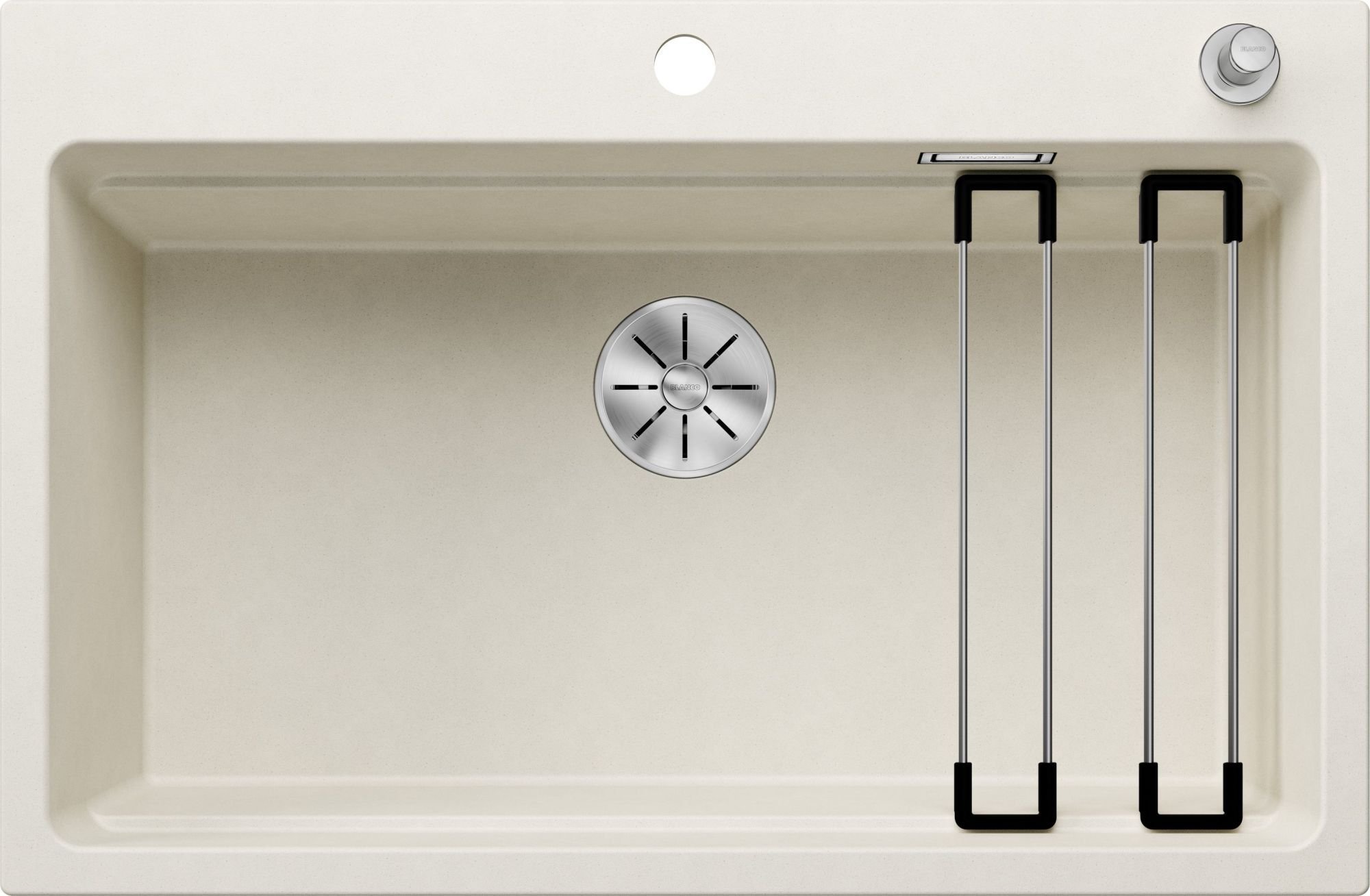 Zlewozmywak Blanco Zlewozmywak ETAGON 8 Silgranit delikatny biały, korek auto., InFino, szyny