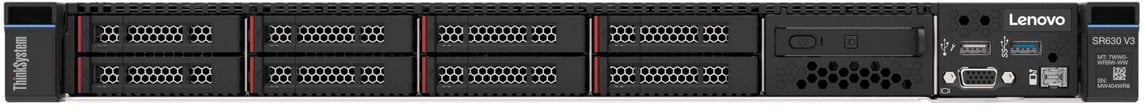 Serwer Lenovo ThinkSystem SR630 V3 7D73 Server Montaż w szafie 1U dwukierunkowy 1 x Xeon Silver 4509Y / 2.6 GHz RAM 32 GB SAS Hot-Swap 6.4 cm (2.5") g