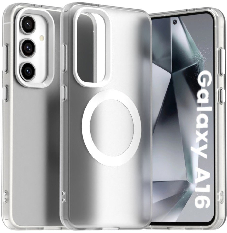 Matowe etui Supero Magmat MagSafe do Samsung Galaxy A16, białe