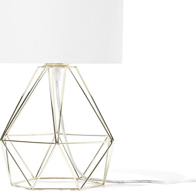 Lampa stołowa Beliani Lampka nocna metalowa złota MARONI