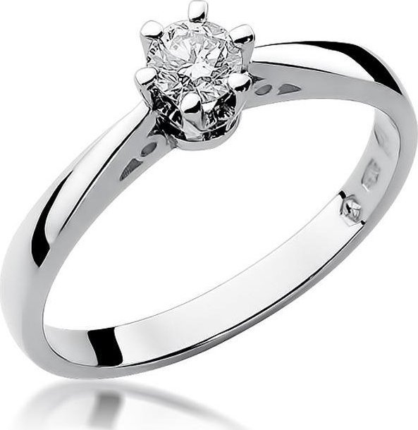 Best Diamonds złoty pierścionek z brylantem 0.25ct 23