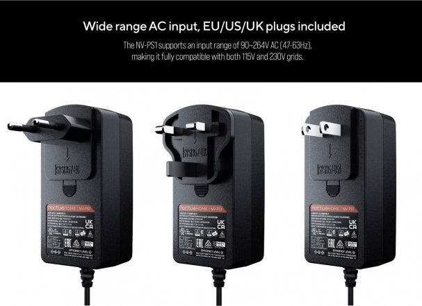 Noctua Noctua power supply NV-PS1, 115V / 230V AC > 12V DC (black, for 12 volt fans)