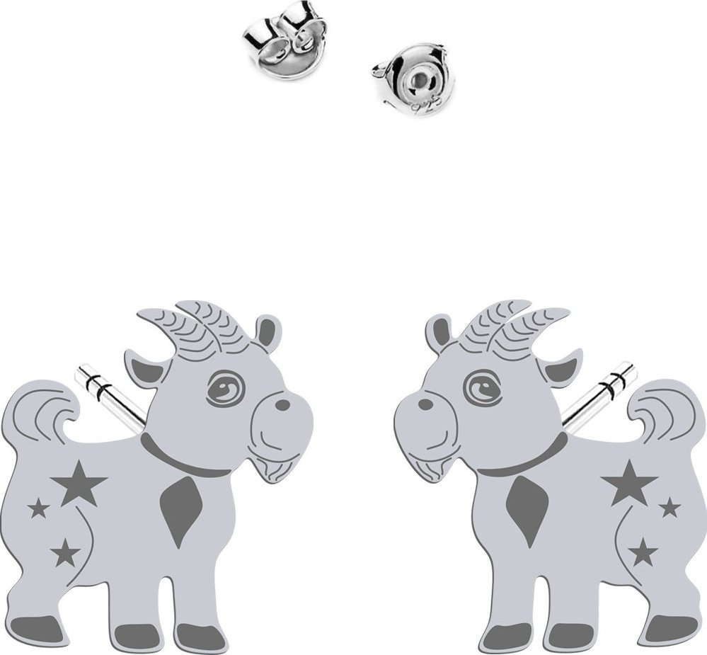 MEJK Jewellery Kolczyki Srebrne Koza