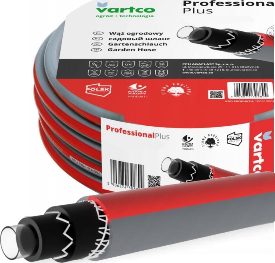 Vartco Wąż Ogrodowy 3/4" 50mb 6-Warstwowy PROFESSIONAL PLUS Vartco