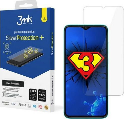 3MK 3MK Silver Protect+ Xiaomi Redmi Note 8 Pro, Folia Antymikrobowa montowana na mokro
