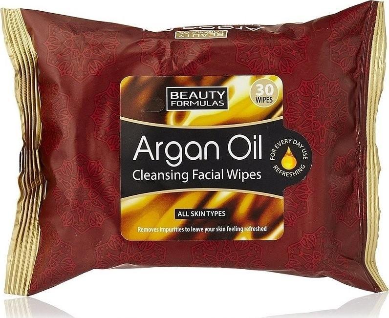 Beauty Formulas Argan Oil Cleansing Facial Wipes oczyszczające chusteczki z olejkiem arganowym 30 szt.