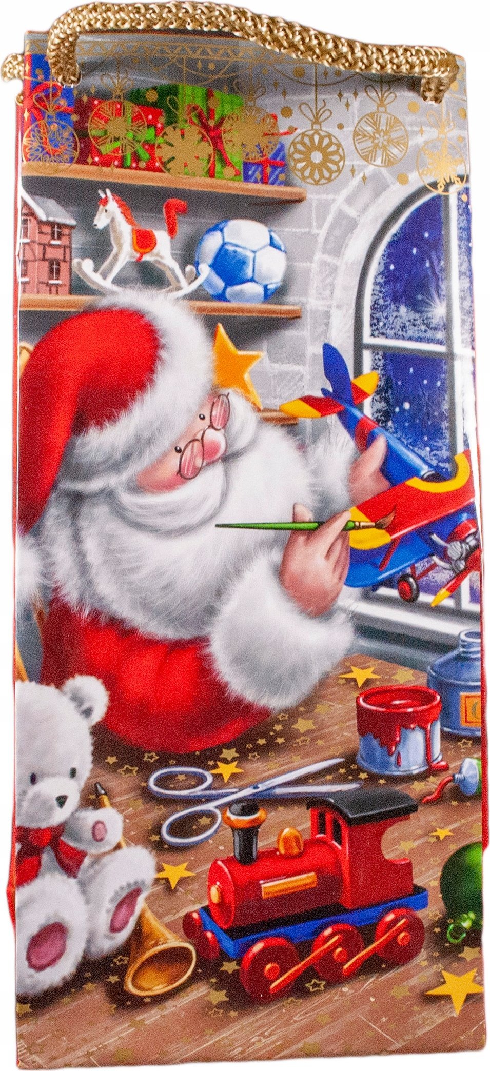 PAW S.C. Torba świąteczna BN T7L op- 10 szt stroiki i mikołaje wym.10 X 16 X 6