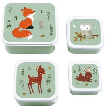 Lunchboxy dla dzieci FOREST FRIENDS SAGE / A Little Lovely Company