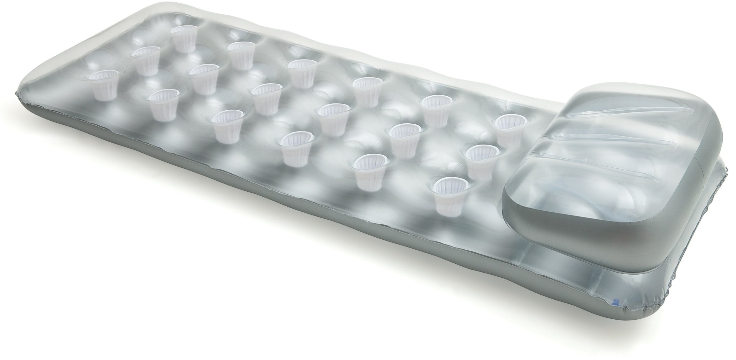 Materac z poduszką srebrny 188x71 cm INTEX 58894