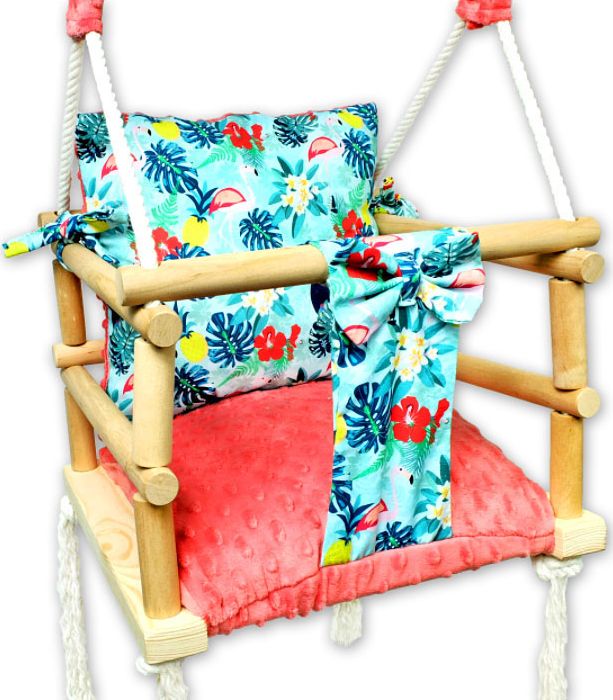 Huśtawka Elior Rosnąca huśtawka dla dziecka we flamingi - Maliva