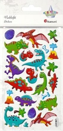 Titanum Naklejki wypukłe dinozaury 23szt