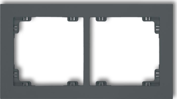 Karlik Deco Ramka uniwersalna podwójna z tworzywa grafitowy mat (28DR-2)