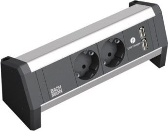 Triton BACHMANN DESK 2x gniazdo z uziemieniem 1x ładowarka USB