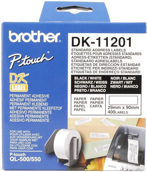 Brother taśma DK-11201 (black on white)