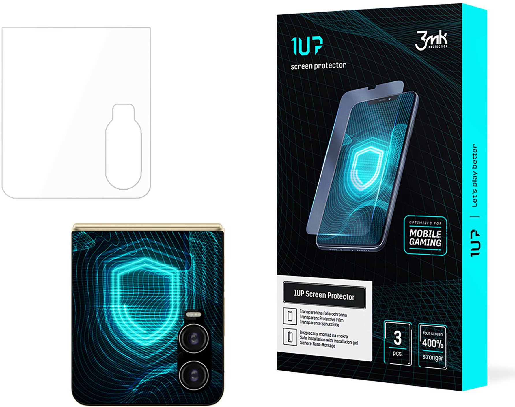 TECNO PHANTOM V FLIP2 (FRONT) - 3MK 1UP