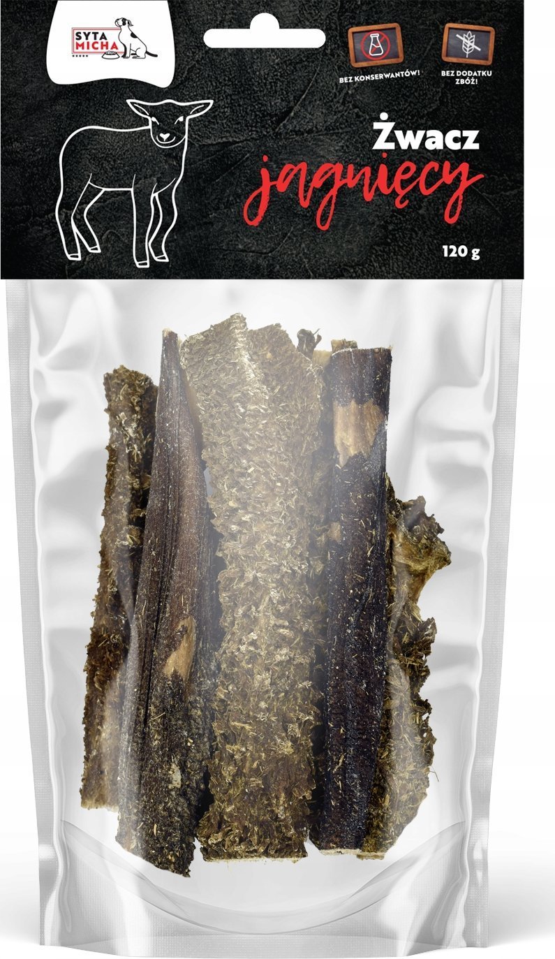 Syta Micha SYTA MICHA - Suszone żwacze jagnięce - Przysmak dla psa- 120g