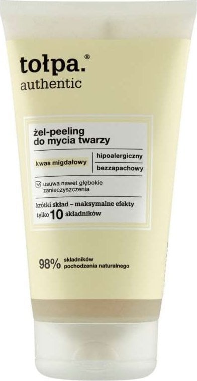 Tołpa Authentic Żel-peeling do mycia twarzy z kwasem migdałowym 150ml