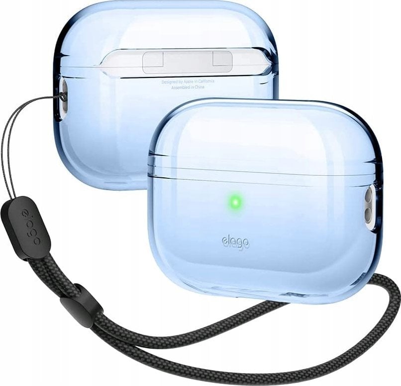 Elago AirPods Pro 2 Nylon Strap TPU Shell Case - etui z paskiem do AirPods Pro 2 niebieskie
