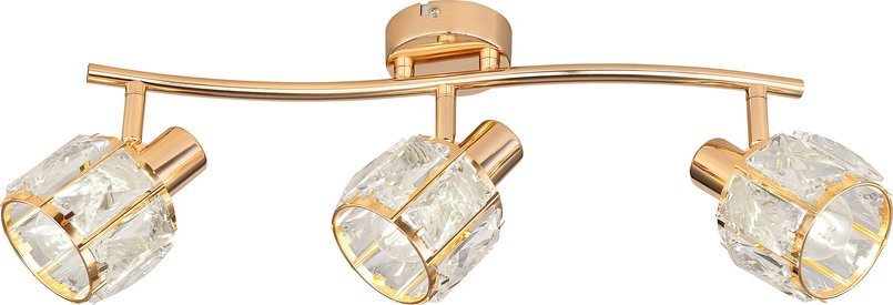 Lampa sufitowa Candellux dubai lampa sufitowa różowy złoty klosz kryształowy transparentny