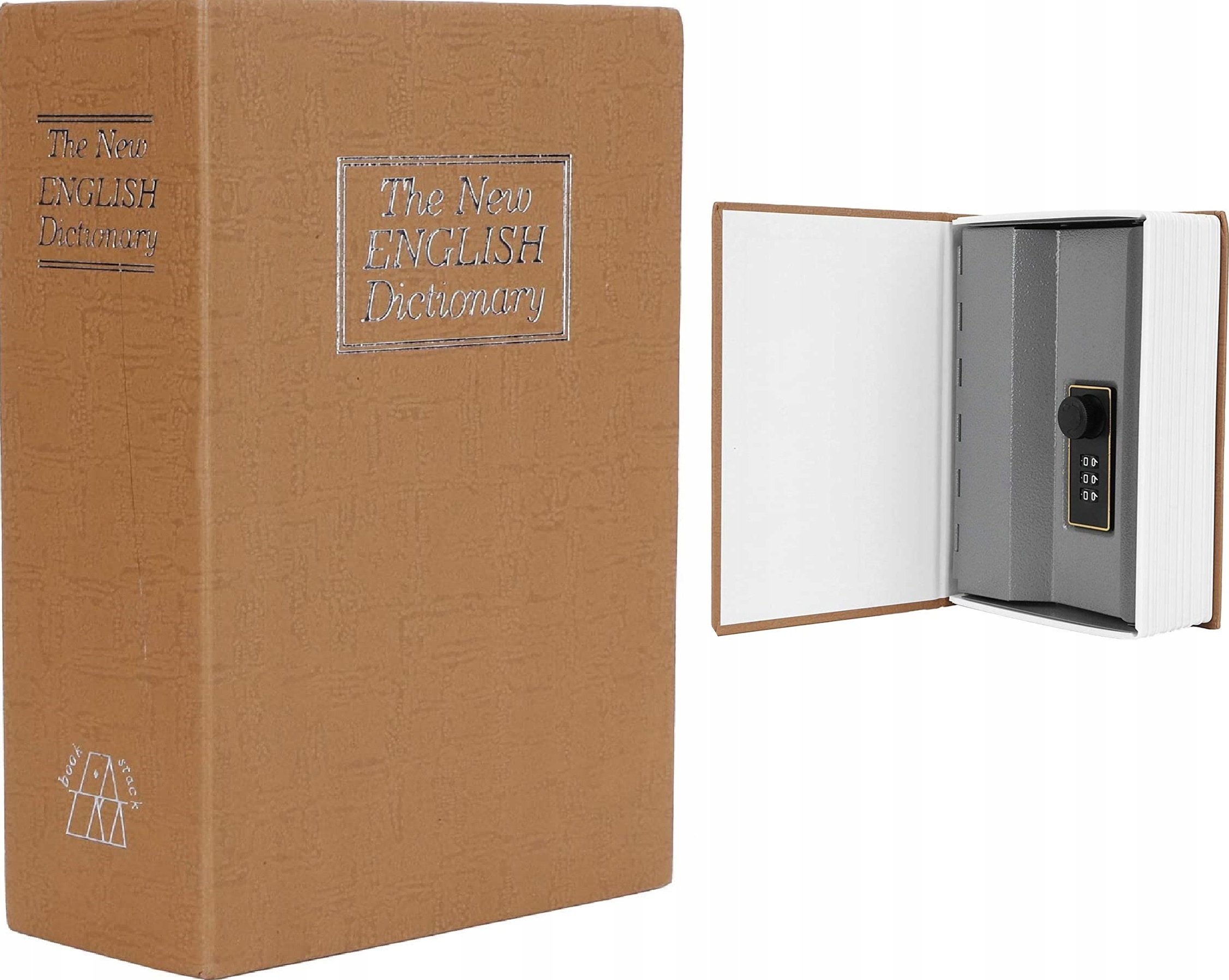 Korbi SEJF KASETKA KSIĄŻKA NA PIENIĄDZE BANKNOT METALOWA SKRYTKA SCHOWEK NA KOD 2