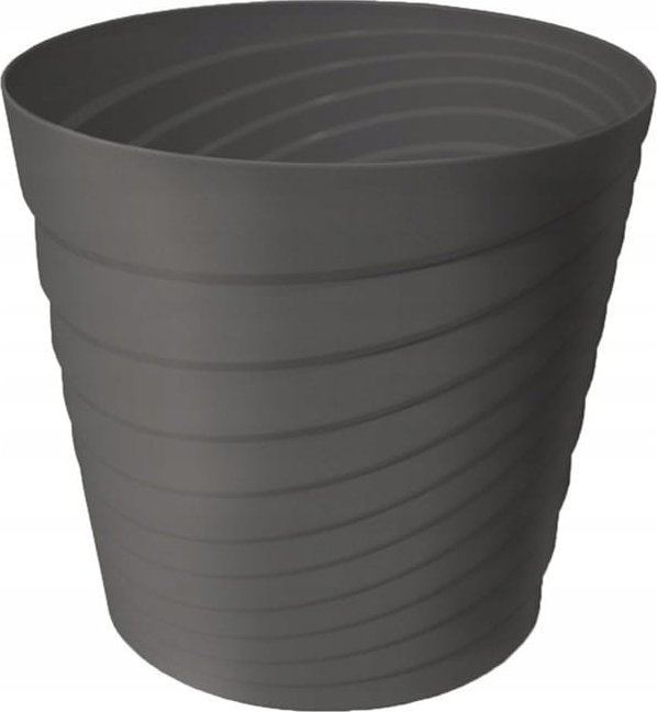 Galicja Osłonka plastikowa antracyt ozdobna na kwiaty Swing 14x12,8 cm