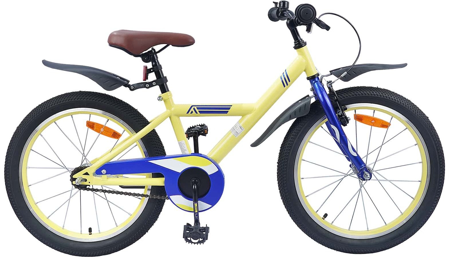 vidaXL Rower Dziecięcy 20 Cali dla dzieci w wieku 6-11 lat Żółty