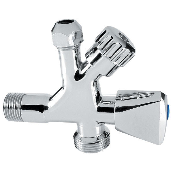 Ferro Zawór kątowy Kombi kombinowany 1/2"x3/8"x3/4" (CF5104)