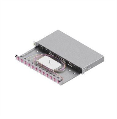 Obudowa spawów FO, klasa C 19 1U, 12 portów, 12x LC-Duplex, OM4