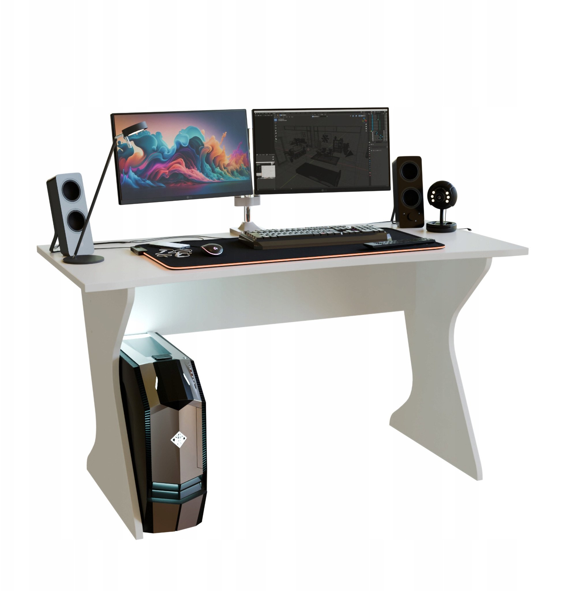 Biurko Gamingowe Basestar202 - Białe