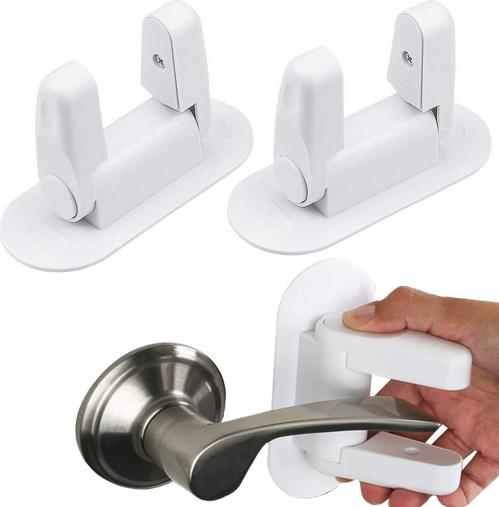 Verk Blokada zabezpieczenie do klamki drzwi okna 2 szt Blokada zabezpieczenie do klamki drzwi okna 2 szt