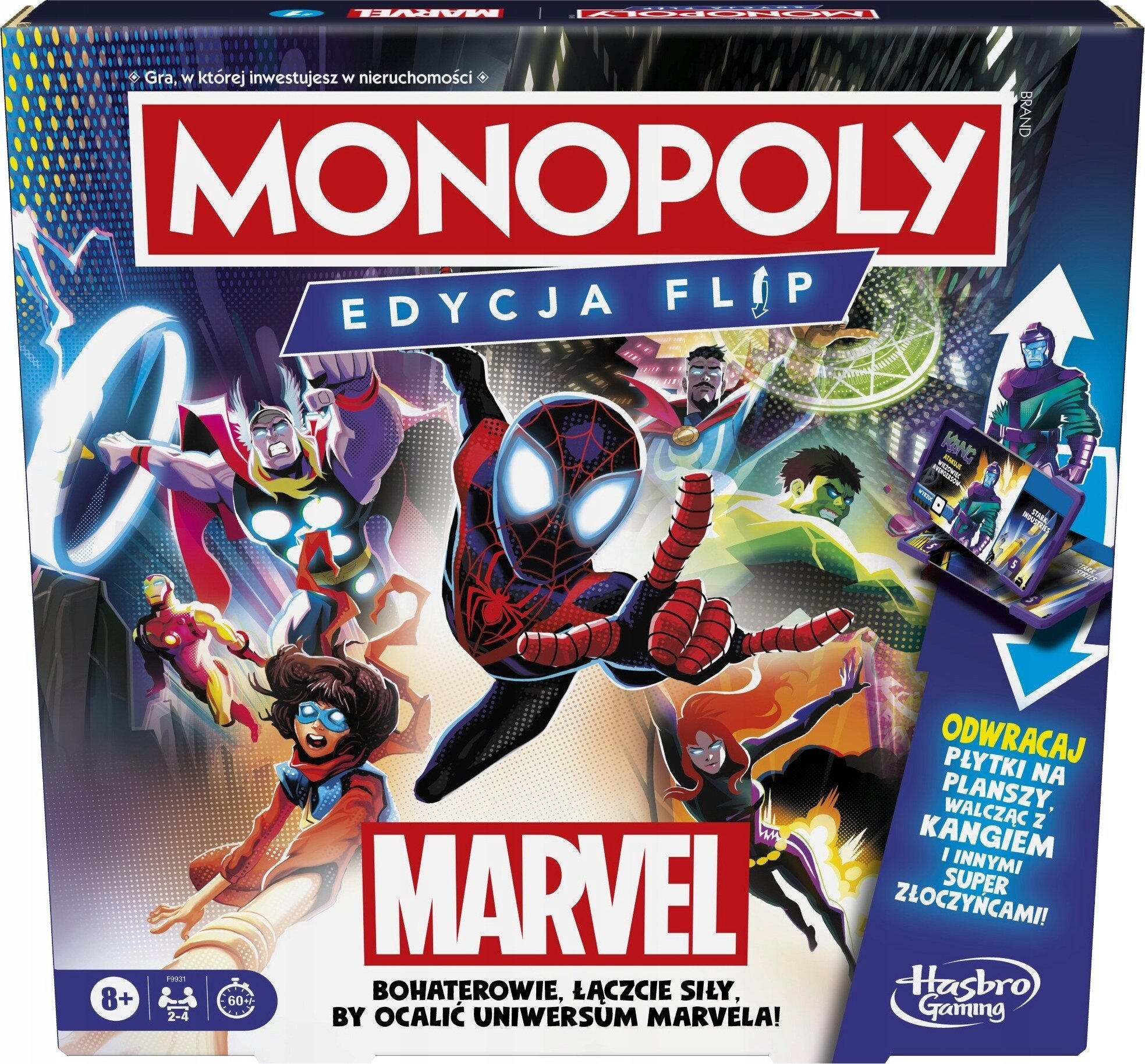 *****GRA MONOPOLY Flip Marvel wersja polska F9931