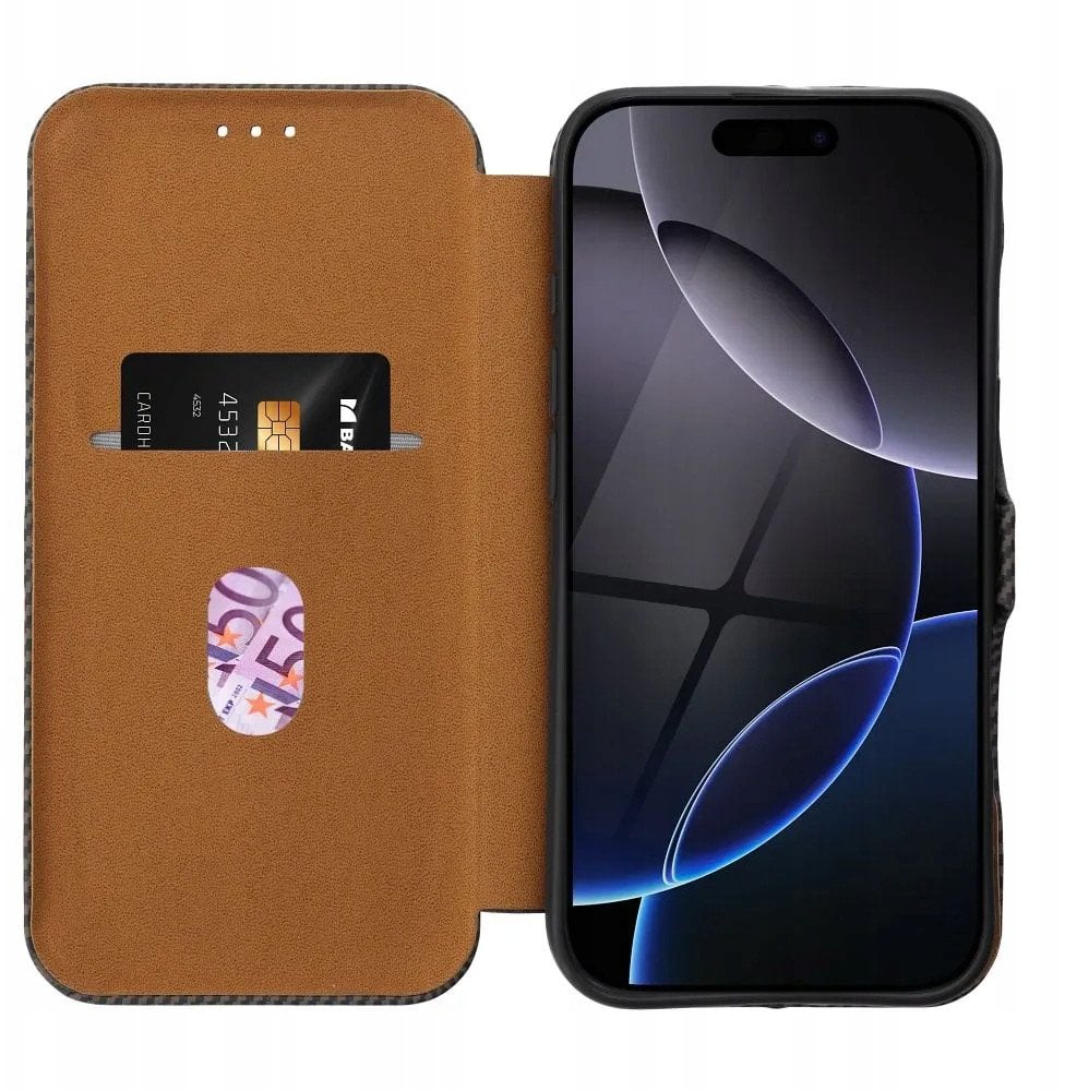 Kabura FOLIO Side Magnet do IPHONE 16 PLUS brązowy