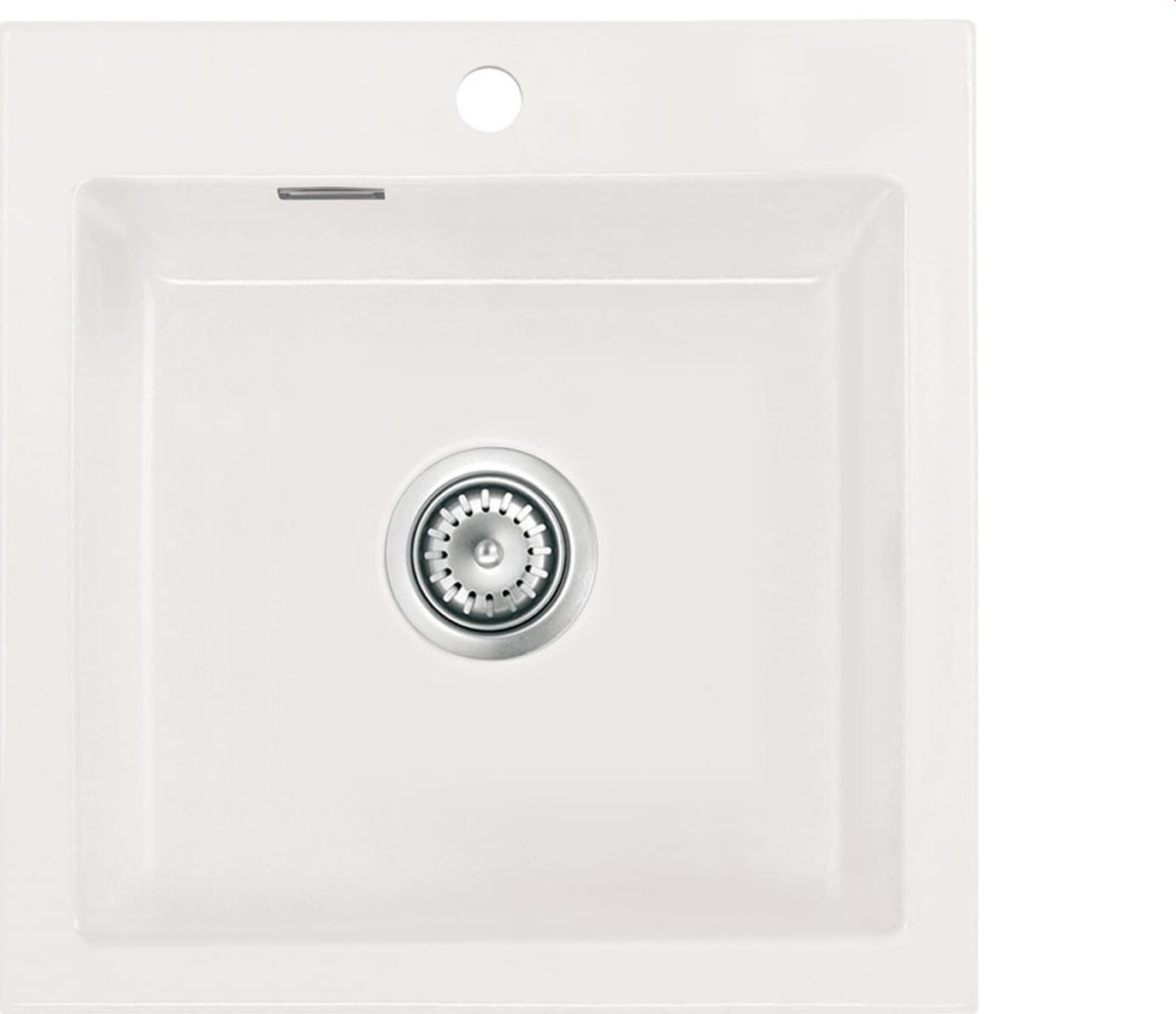 Zlewozmywak SYSTEMCERAM Systemceram Mera 51 Zlew ceramiczny Gronland, korek manualny