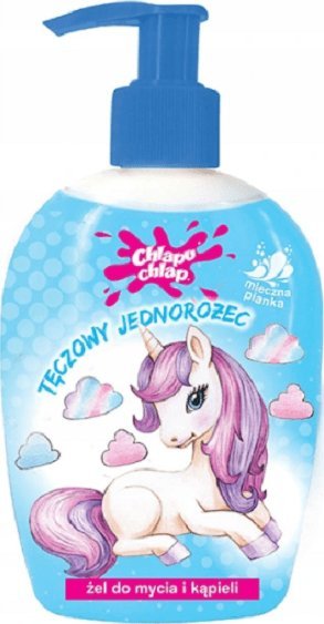 Chlapu Chlap Chlapu Chlap Tęczowy Jednorożec Żel Do Mycia Ciała Mleczna Pianka 236ML