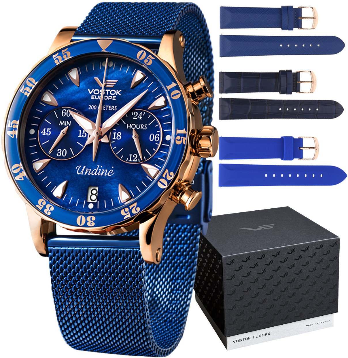 Zegarek damski Vostok Europe VK64-515B670BBL niebieski