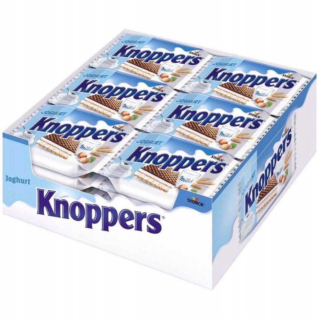 Knoppers Jogurt Wafelek mleczno-jogurtowy 25 g x 24 sztuk