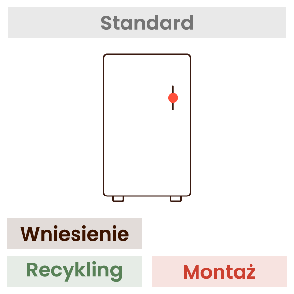 Montaż zamrażarki (wniesienie, wypoziomowanie, podłączenie, recykling)