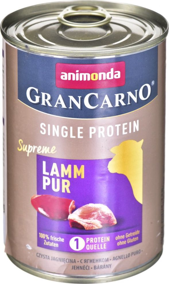 Animonda GranCarno Single Protein smak: jagnięcina - puszka 400 g