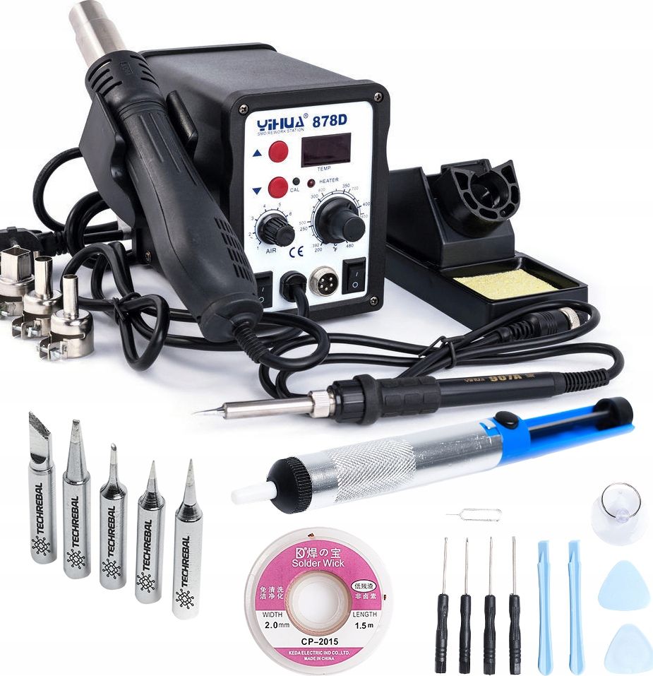 Techrebal Zestaw stacja lutownicza Yihua 878D Śrubokręt KIT2