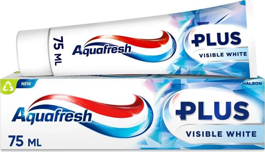 Aquafresh Plus Visible White pasta do zębów z fluorkiem 75ml
