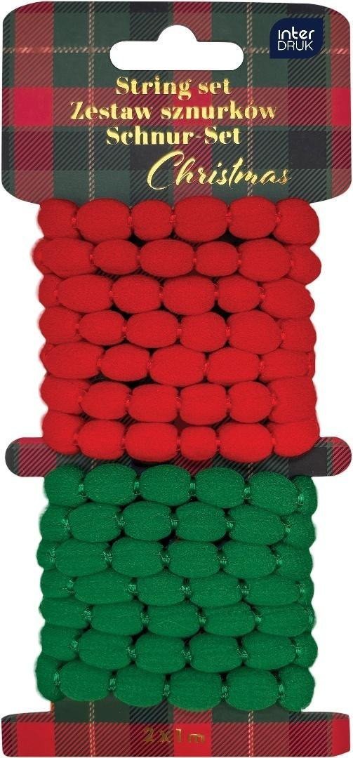 Zestaw sznurków ozdobnych 2x1m Christmas